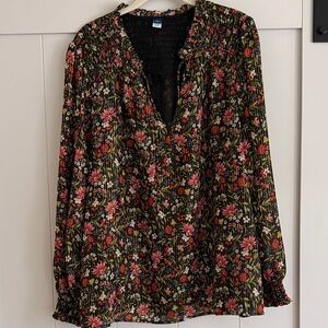 Old Navy Multicolor Floral Blouse